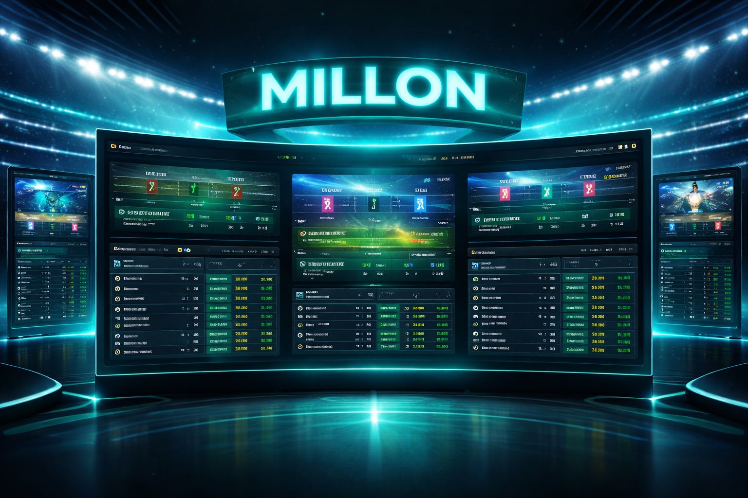 Panel de apuestas deportivas Millon con mercados de partidos en vivo