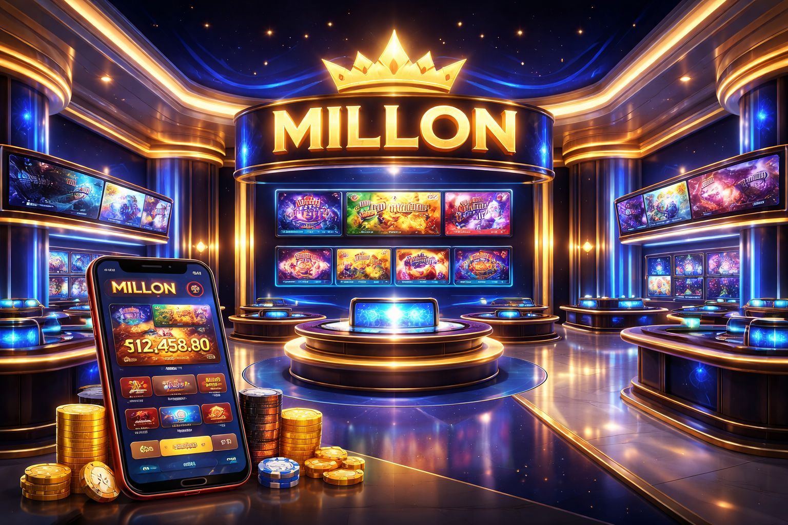 Página principal de Millon Casino con lobby de casino y juegos destacados para México